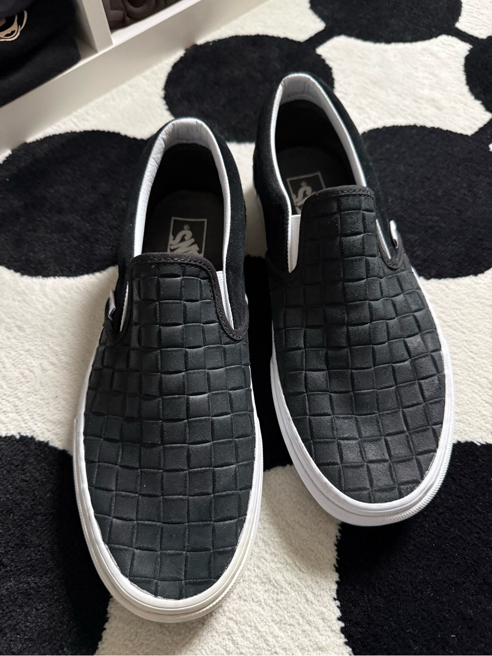 Vans Black Quilted Slip-On Loafers